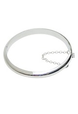 lovely sterling silver round toddler bangle bracelet 